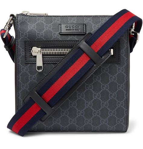 gucci messenger gg supreme small black/grey|gucci cross body messenger bag.